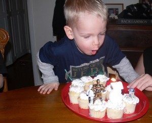 Jonah blows out his candles